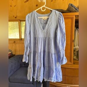 Tuckernuck Pomander Place Kenzo Poplin Dress, Chambray, Small.